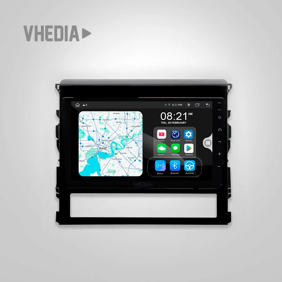 Vhedia Head Unit Suitable for Toyota Landcruiser 200 Series 2016-2021 GXL, Altitude