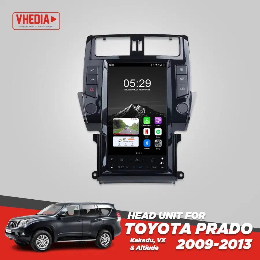 [T-1817G-A13] Vhedia Head Unit Suitable for Toyota Prado 2009-2013 Kakadu, VX & Altitude