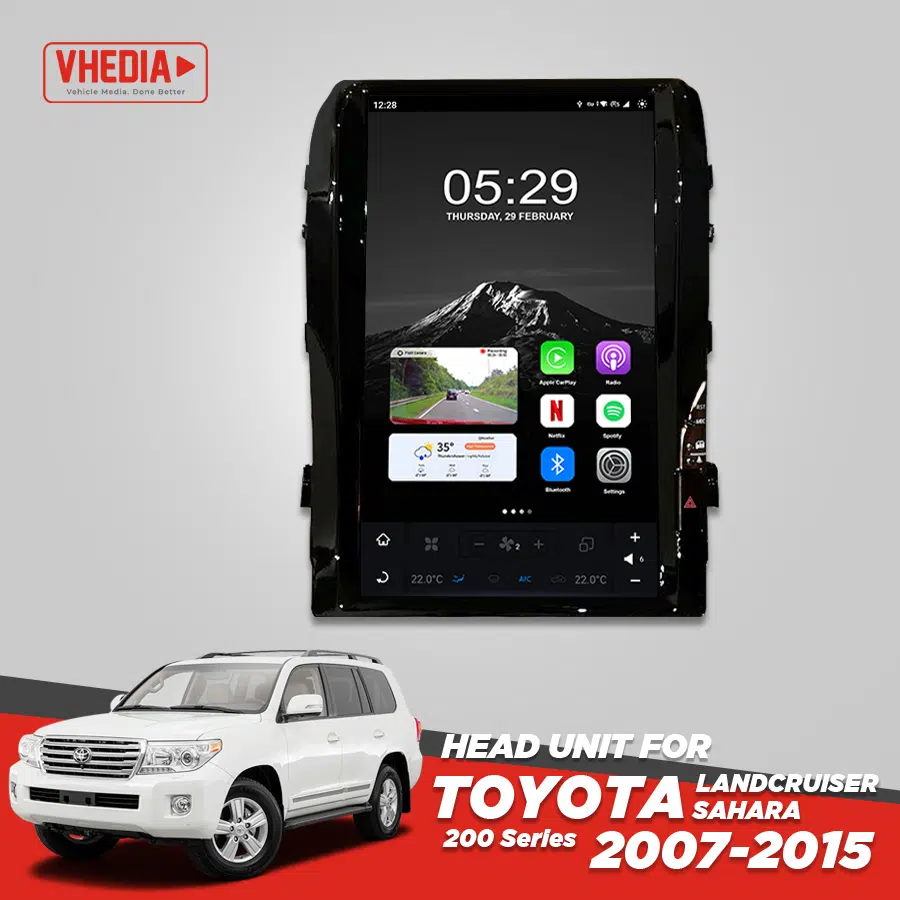 [T-1806GHH-A13] Vhedia Head Unit Suitable for TToyota Landcruiser 200 Series 2007-2015 Sahara